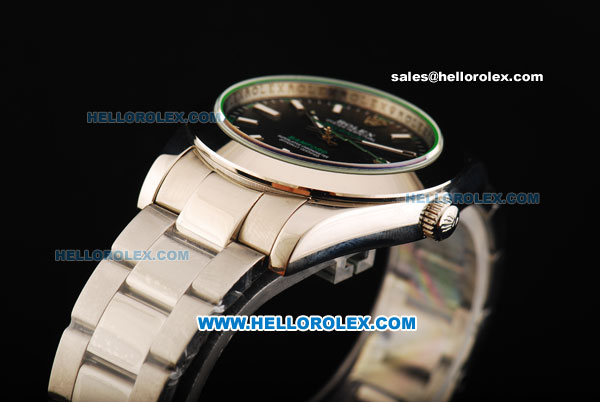 Rolex Milgauss Automatic Movement Full Steel with Black Dial and Green Sapphire - Bamford Limited Edition - Click Image to Close